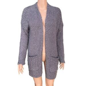 Altar’d State fuzzy purple Lovely Lash Cardigan Sweater size M cotton blend